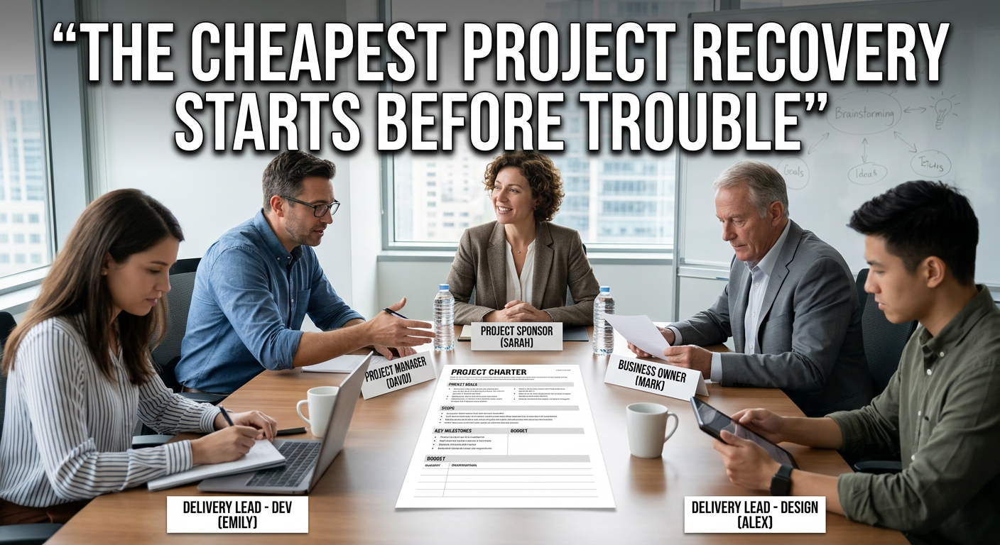 The project charter as a project-recovery prevention tool